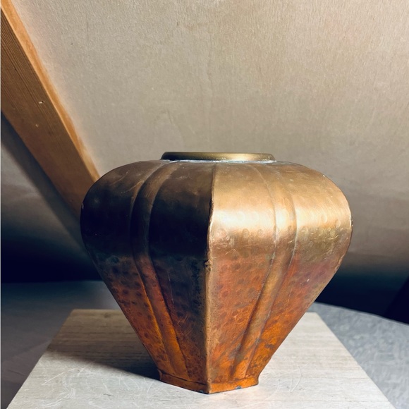 Unique Vintage Other - Vintage Solid Copper Hammered Vase